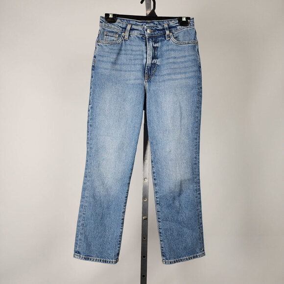 & Denim Vintage Mom Jeans Ultra High Rise Cropped Ankle Denim Jeans Size 2 - Picture 1 of 8